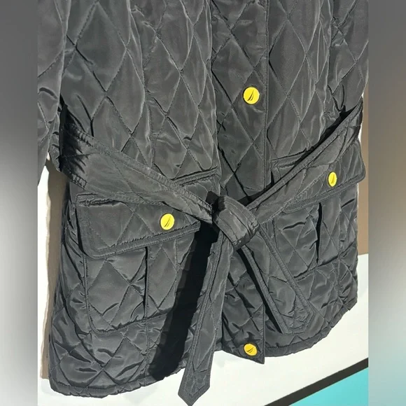 Black QUILTED Jacket – Early 2000s Y2K -Medium-Equestrian English Country Side - Picture 4 of 10